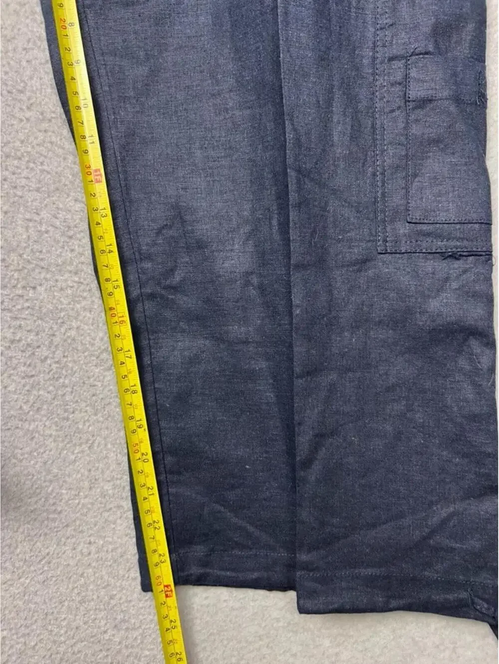 Trust Mens Capri Pants 36 Navy Linen Rayon Cargo Messenger Beach Y2K Cruise New